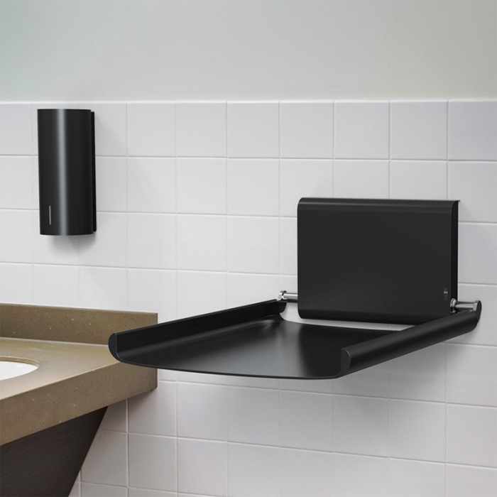 Dan Dryer Designer Vertical Baby Changing Table - Black - In Situ