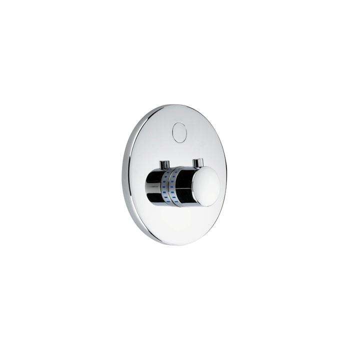 Thermostatic Shower Control Semi Recessed Infrared Dolphin Blue