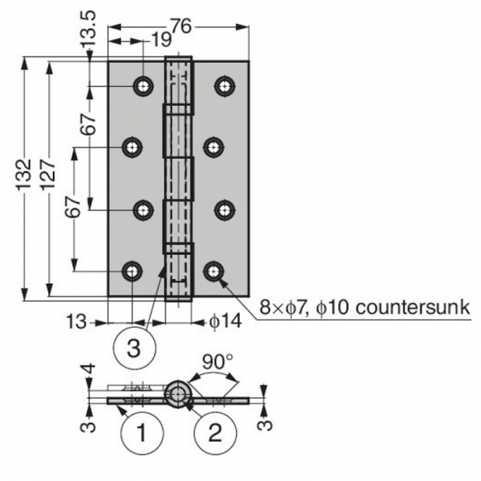 Sugatsune Ball Bearing Hinge - 5030