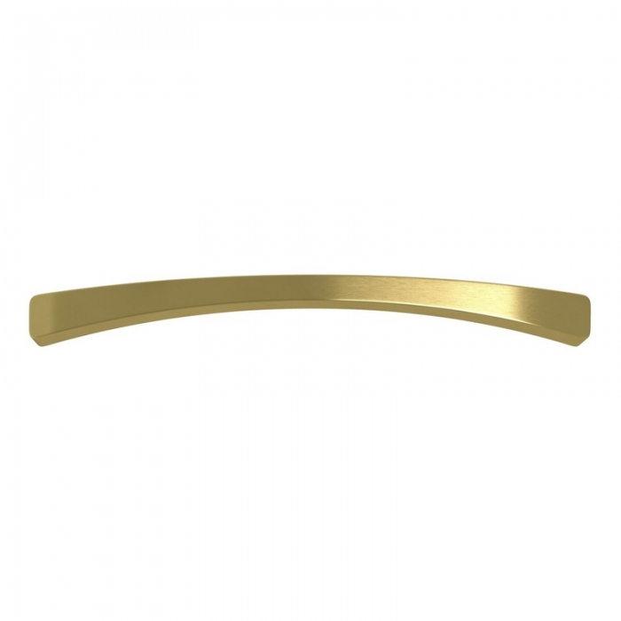 Prestige Brushed Brass 170mm Bow Handle close up front image - CNPW106217