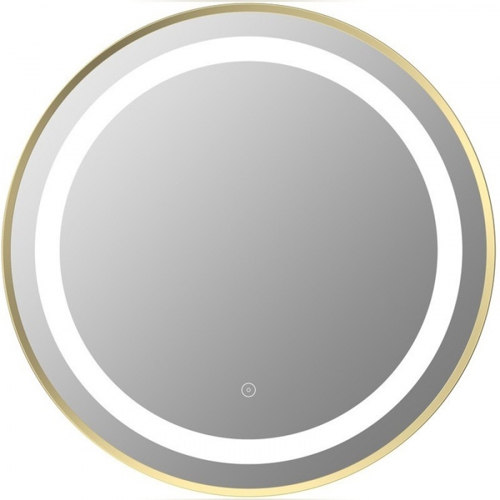 Grimston 600mm Round Front-Lit LED Mirror - Brushed Brass