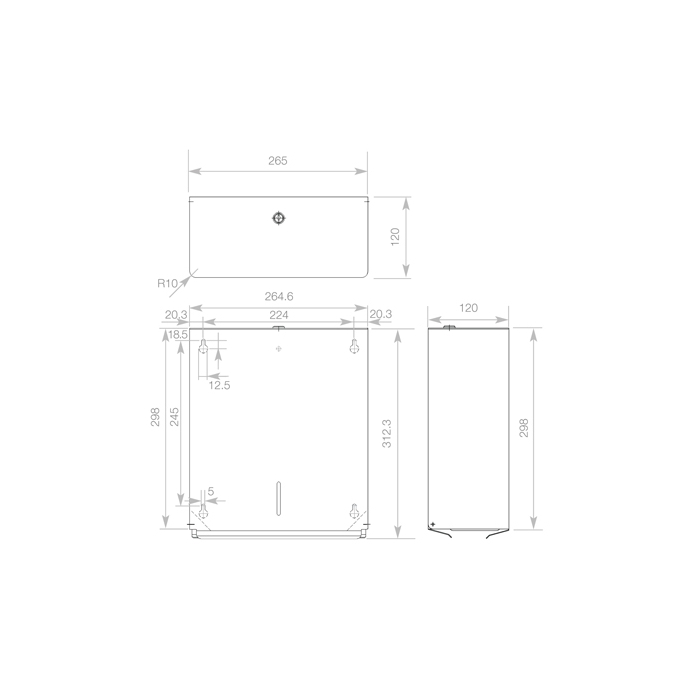 Prestige Paper Towel Dispenser - CAD Drawing