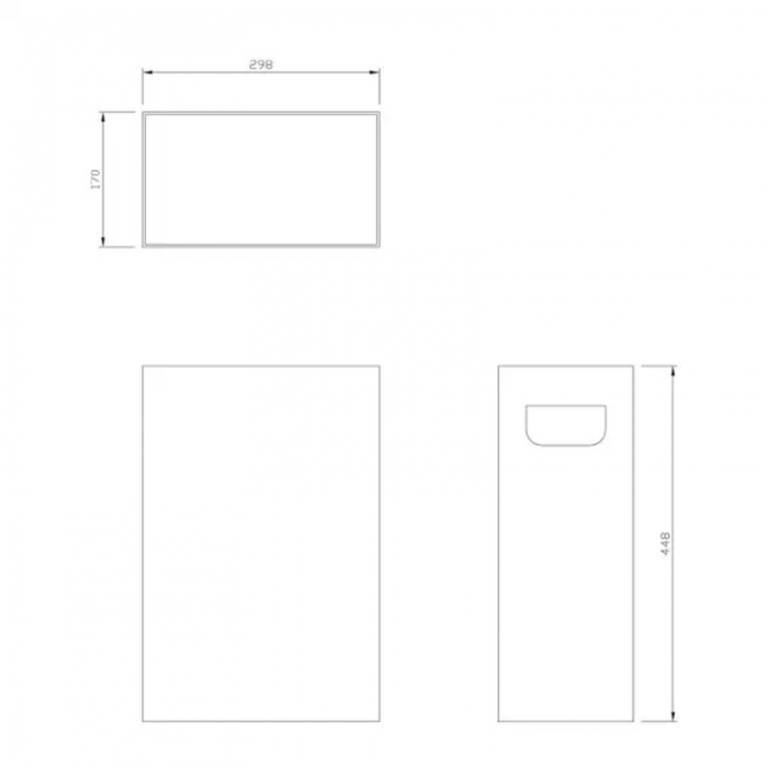 Prestige  Stainless Steel Waste Bin 40 Litres Under Counter  CAD Drawing WP188/DP5608