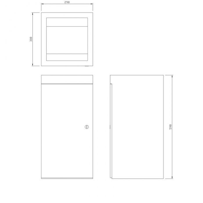 Bin Fire Resistant 36ltr Stainless Steel CAD Drawing - WP180/DP5401