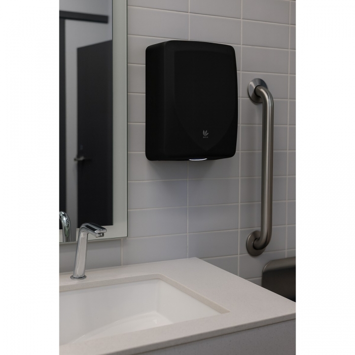 Dryflow Slimforce Automatic 1kW Black Hand Dryer lifestyle - DFLI04