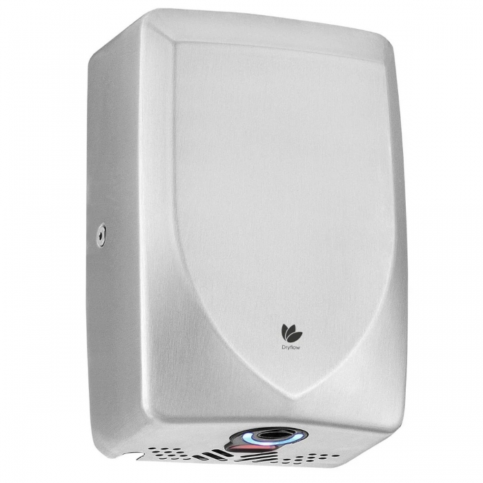 Dryflow Slimforce 1kW Brushed Stainless Steel Automatic Hand Dryer image - DFLIF02 