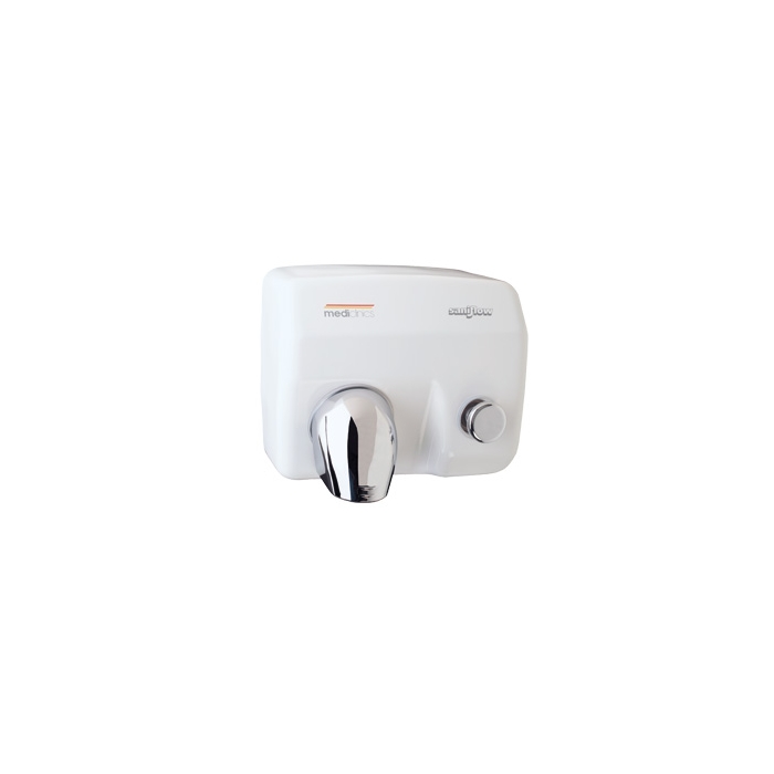 Hand Dryer Button Operated White 2.25kW