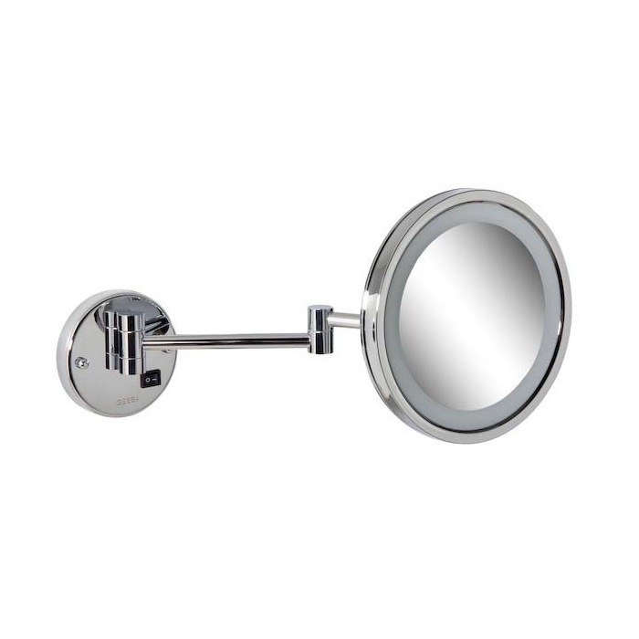 LED Magnification Shaving Mirror Double Arm 