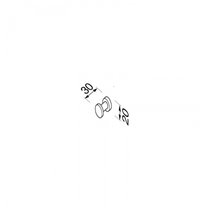 Geesa Robe Hook Polished Chrome - Cad Drawing