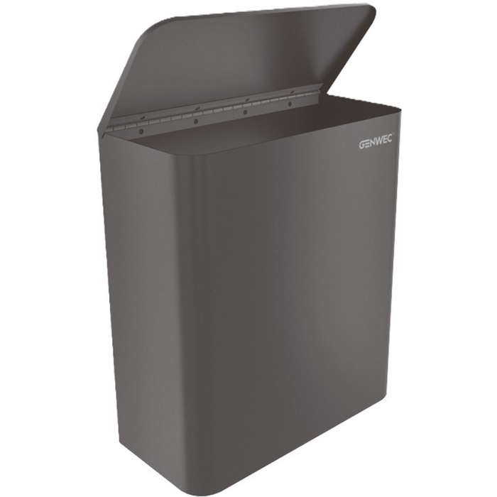 Genwec Wall Mounted Sanitary Napkin Bin 7Ltr Matt Black GW06150403