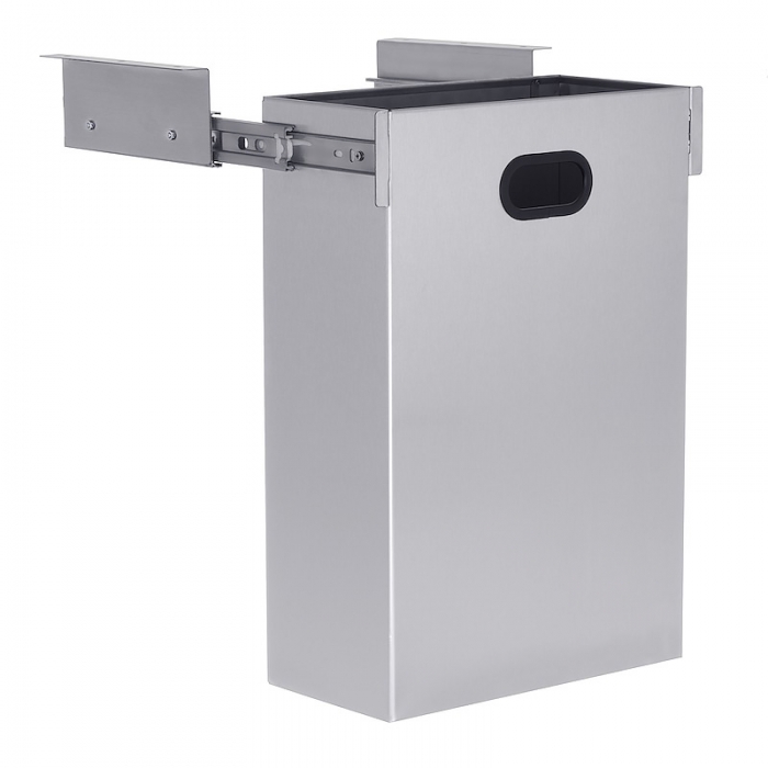 Genwec Under Counter Runner Waste Bin 20ltrs angled view on white background - GW06180401
