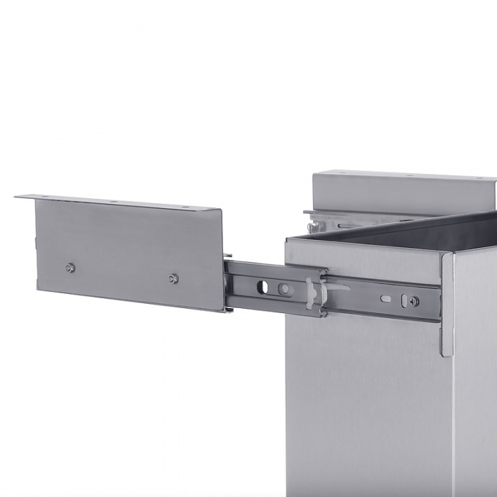 Genwec Under Counter Runner Waste Bin 20ltrs - Quality Runner Hinge image on a white background GW06180401