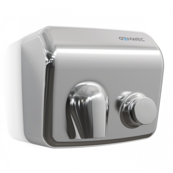 Genwec Classicflow Manual 2.5kW Hand Dryer - Polished Stainless Steel