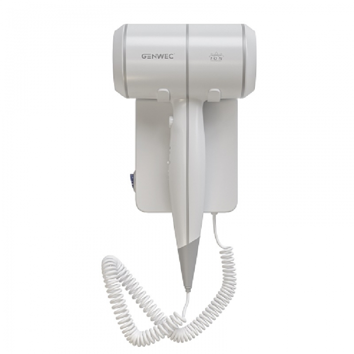Genwec Ionic Wall Mounted Hair Dryer 1.8kW White
