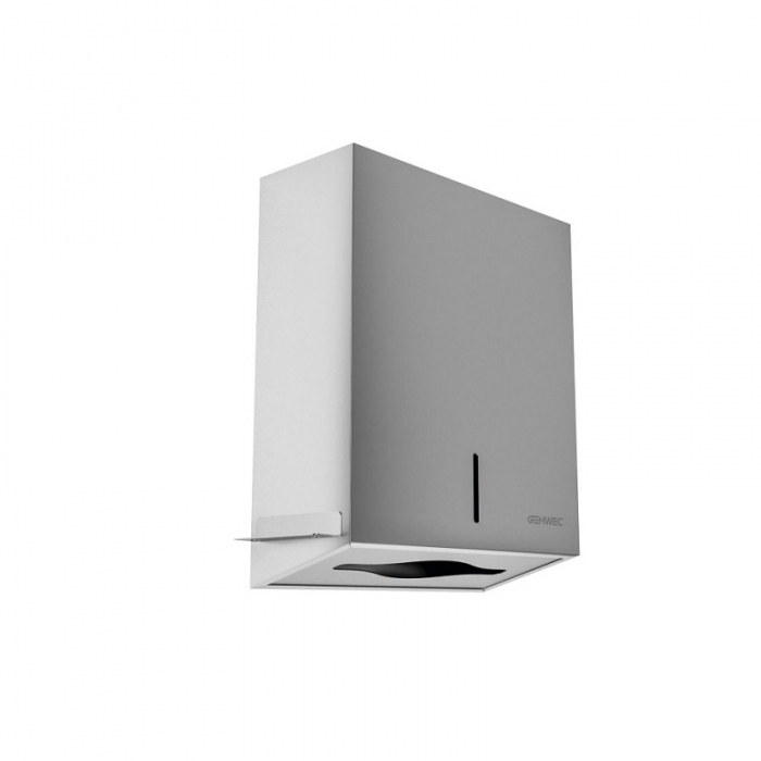 Genwec Behind Mirror Brushed Stainless Steel Paper Towel Dispenser image on a plain white background - GW03280401