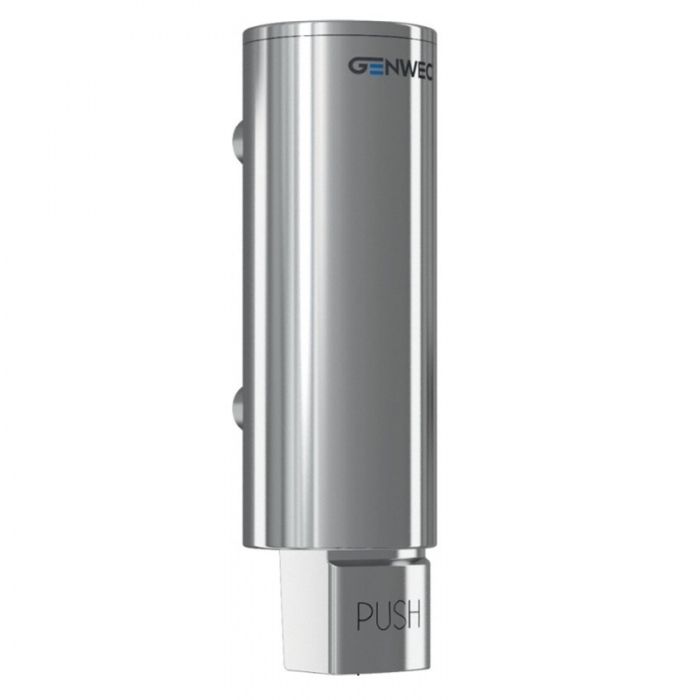 Genwec Cylindrical 300ml Polished Stainless Steel Soap Dispenser lose up image - GW04060402