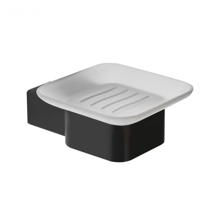 Genwec Pompei Matt Black Stainless Steel Soap Dish