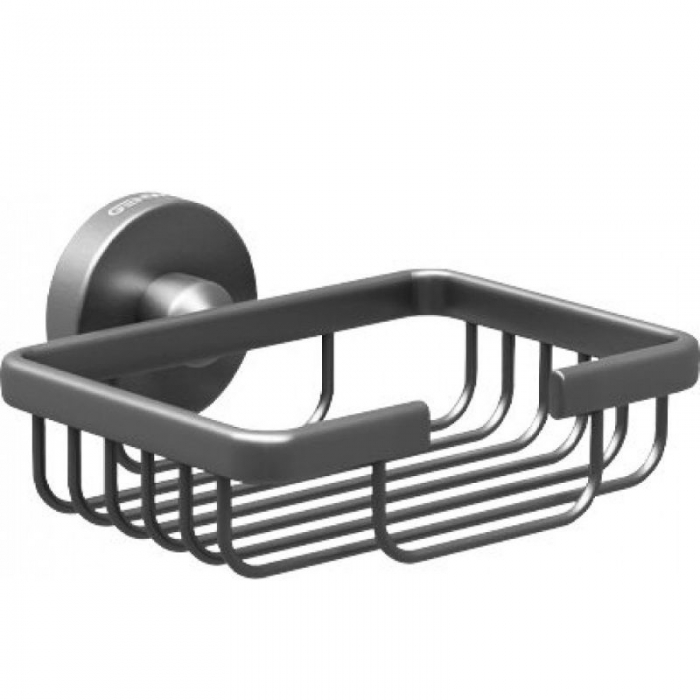 Genwec Nimbus Stainless Steel Soap Basket Brushed Metal