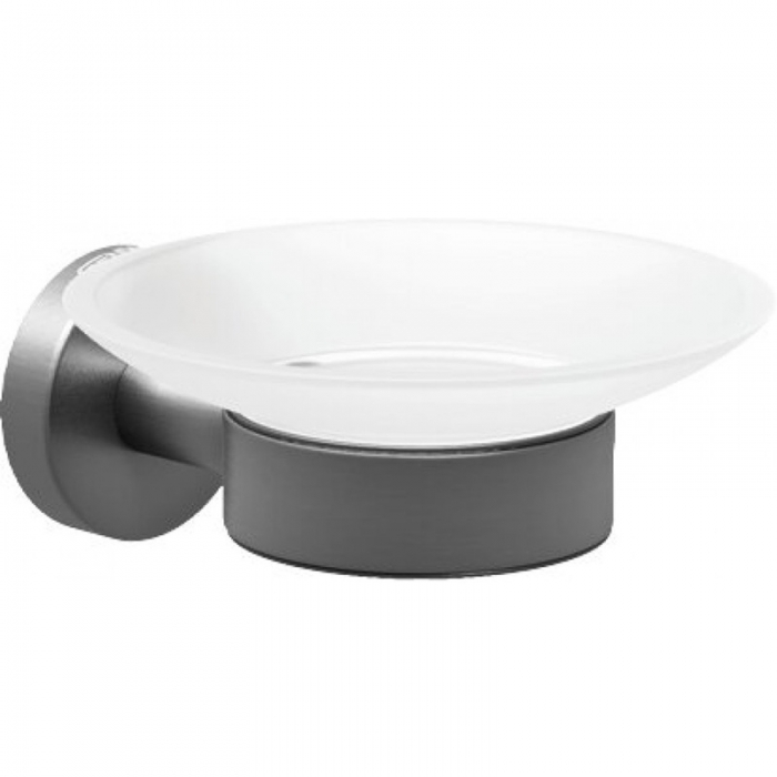 Genwec Nimbus Brushed Metal Round Soap Dish 