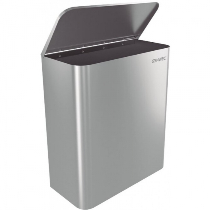 Genwec 7Ltr Wall Mounted Sanitary Napkin Bin Brushed Stainless GW06150401