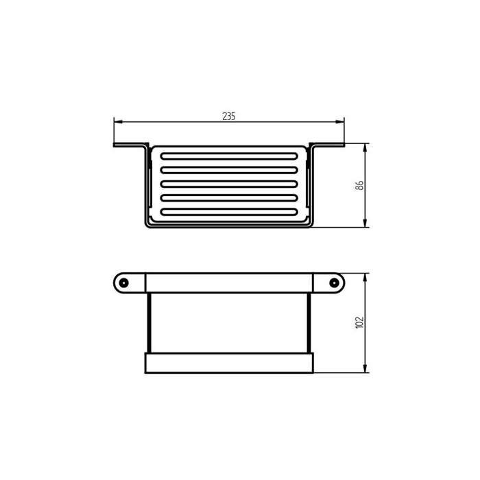 Shower Bottle Tray Stainless Steel CAD