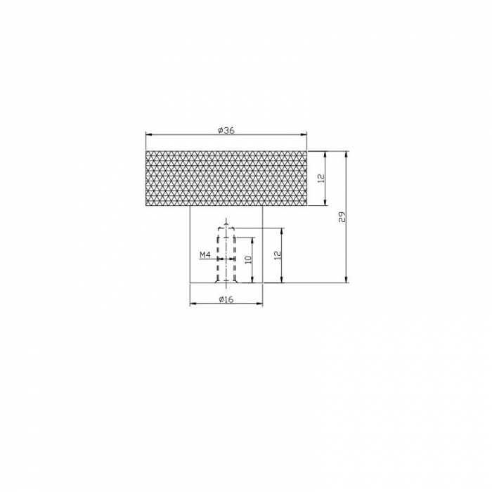 Knurled Round CAD