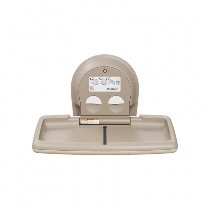 Koala Kare Horizontal Baby Changer - Beige Front View Image Open - KB300-00-EN