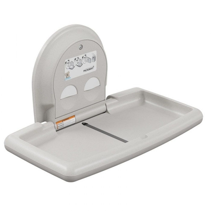 Koala Kare Horizontal Baby Changer White Open Side Image - KB300-05-EN