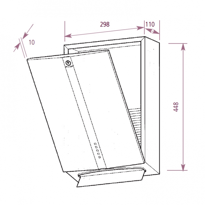 Prestige Paper Towel Dispenser 750 - L111 Drawing