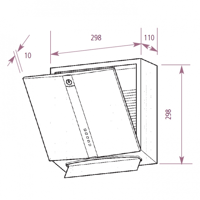 Paper Towel Dispenser 500 Prestige - Drawing