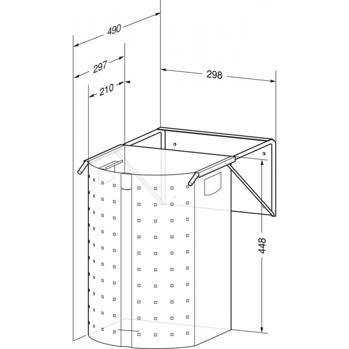Perforated Waste Bin 35 Litres CAD