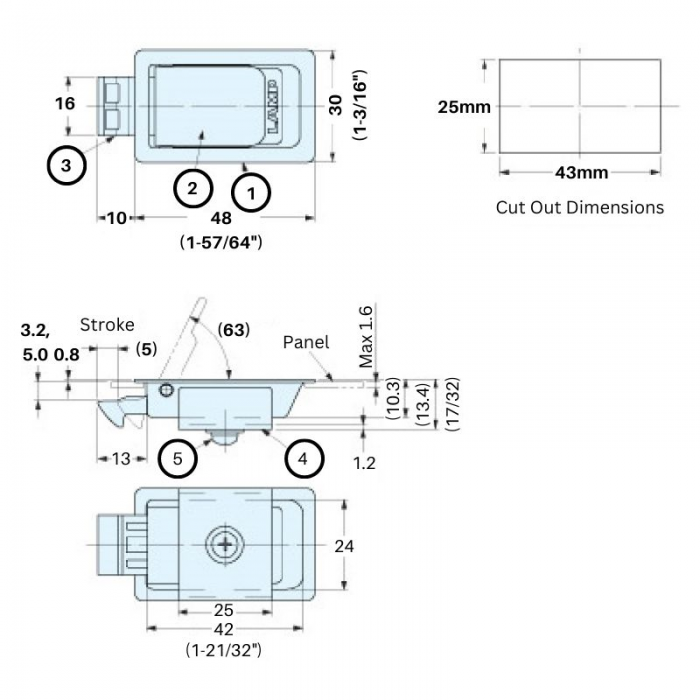 Prestige Sugatsune Stainless Steel Flush Slam Latch