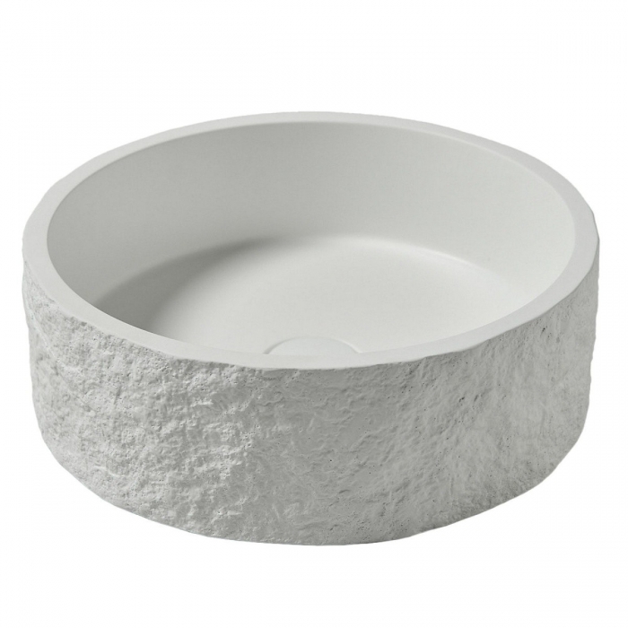 Scudo Rok Round Sink Basin - White