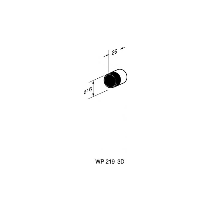 Wall Mounted Short Door Buffer CAD