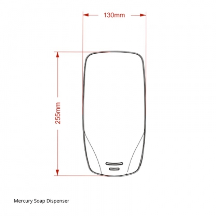 Mercury 900ml Bulk Fill Liquid Soap Dispenser CAD Drawing