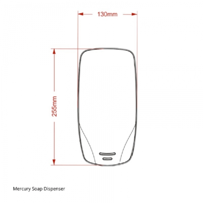 Mercury 900ML Liquid Soap Dispenser Drawing