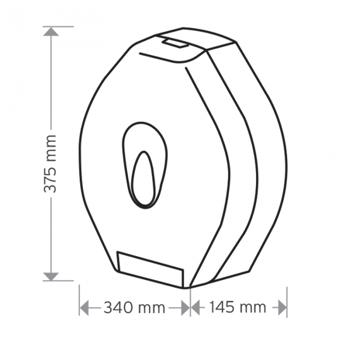 Modular Maxi Jumbo Toilet Roll Dispenser 12