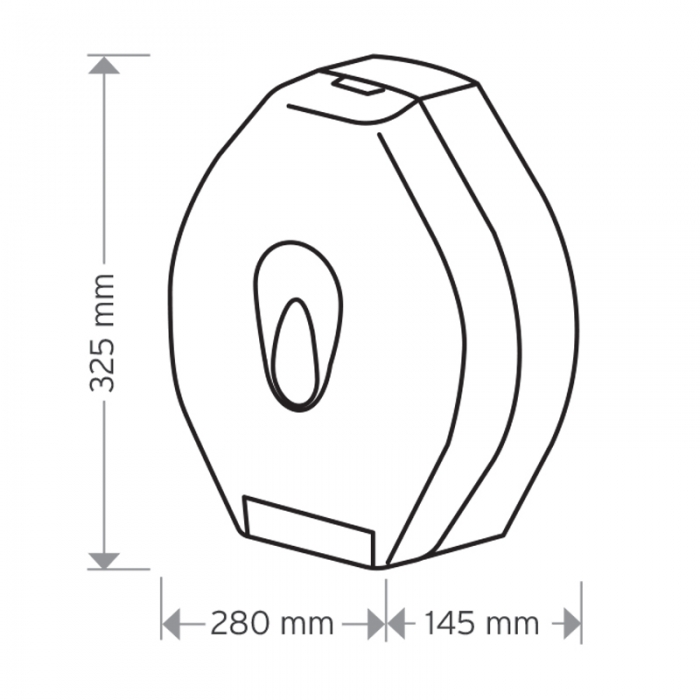Modular Medium Jumbo Toilet Roll Dispenser 10
