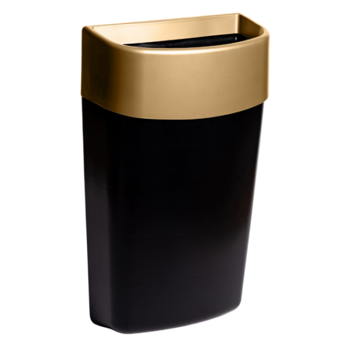 Myriad Matt Brass / Black Wall Mounted Waste Bin 25L  - 6WB-MBR