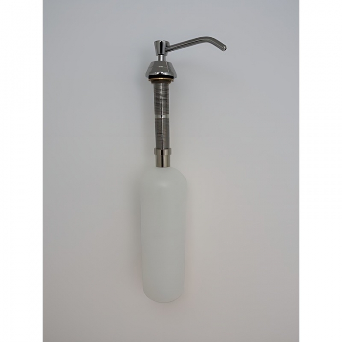 Prestige Vanity Top Chrome Soap Dispenser 1000ml 100mm Spout attached to bottle - 03101B
