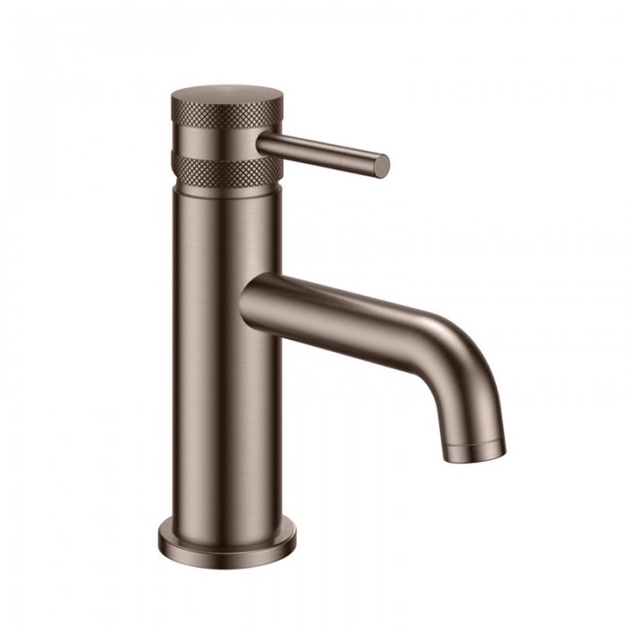 Scudo Core Mono Basin Mixer - Brushed Bronze - White Background
