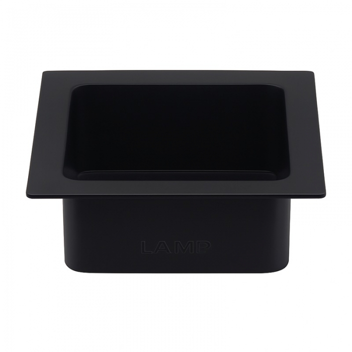 Prestige 108mm Matt Black Sugatsune Square Waste Chute large image - AN-KH008-HLB