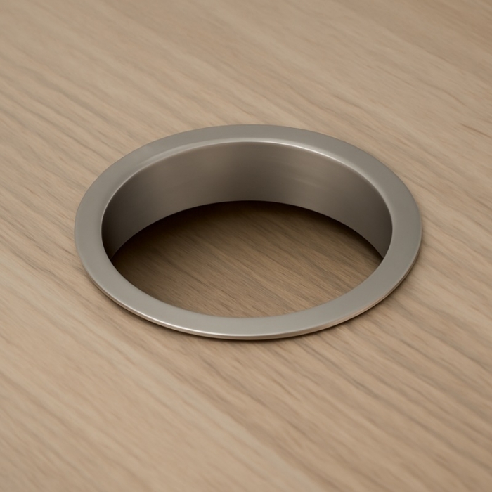 Prestige Sugatsune Stainless Steel Circular Waste Chute - 170mm in situ - AN-DH015-HL