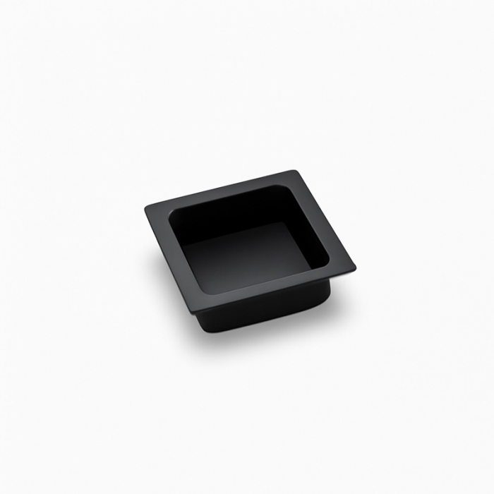 Prestige 108mm Matt Black Sugatsune Square Waste Chute side image - AN-KH008-HLB