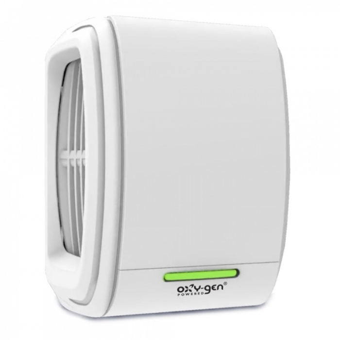 Oxygen Supreme Air Freshener Dispenser - White side image on a white background - ESVI02SUPW