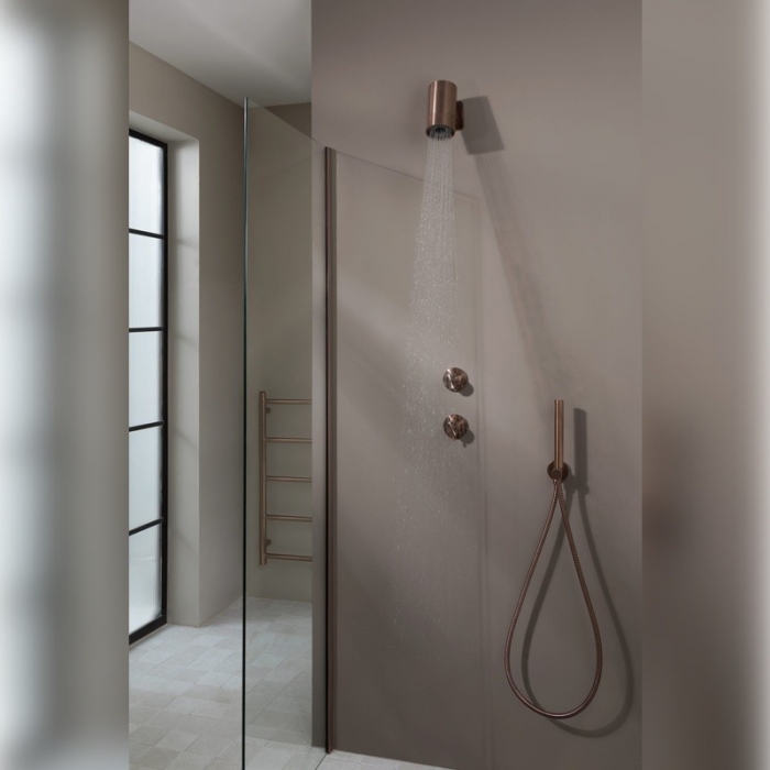 JTP Florence Lumen Brushed Bronze Shower Head in situ image - LU1SHBRZ