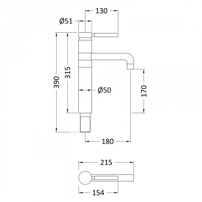 Tec Lever High Riser CAD