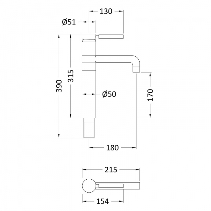 Tec Lever High Riser CAD