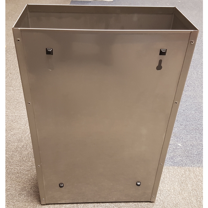 SYNERGISE Brushed Stainless Chute Style 30 Litre Backplate