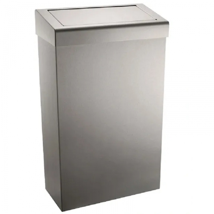 Prestige Ecoline Brushed Stainless Steel Push Lid Waste Bin 25L